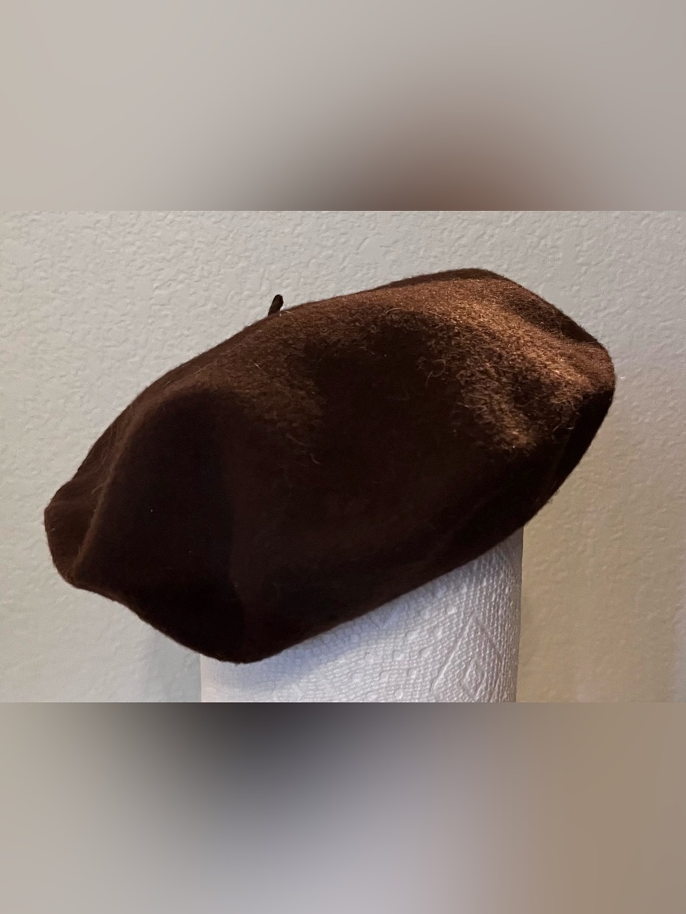 Vintage Classic Brown Wool Beret